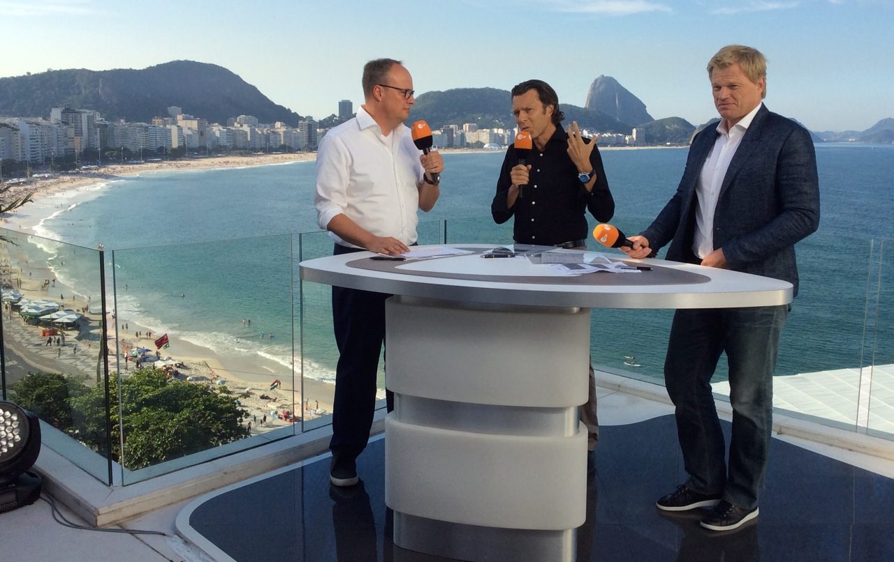 Urs Meier im ZDF-Studio an der Copacabana